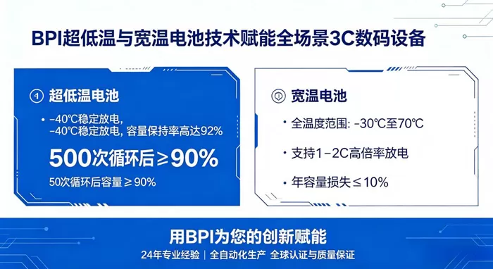 以极致温控与智造实力，赋能 3C 数码全场景——BPI 倍特力电池的行业新标杆