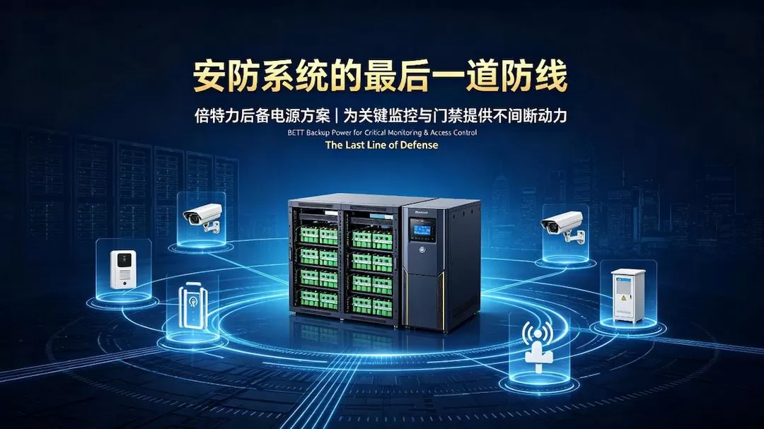 安防系统的“最后一道防线”:倍特力后备电源方案,为关键监控与门禁提供不间断动力 安防系统的“最后一道防线”:倍特力后备电源方案,为关键监控与门禁提供不间断动力