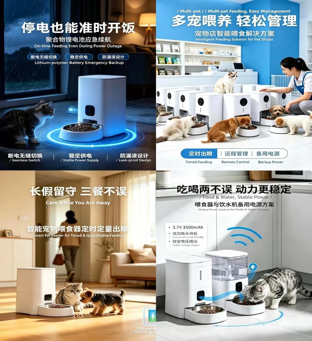 智能宠物喂食器的“隐形守护者”：倍特力聚合物电池如何化解断电断粮焦虑