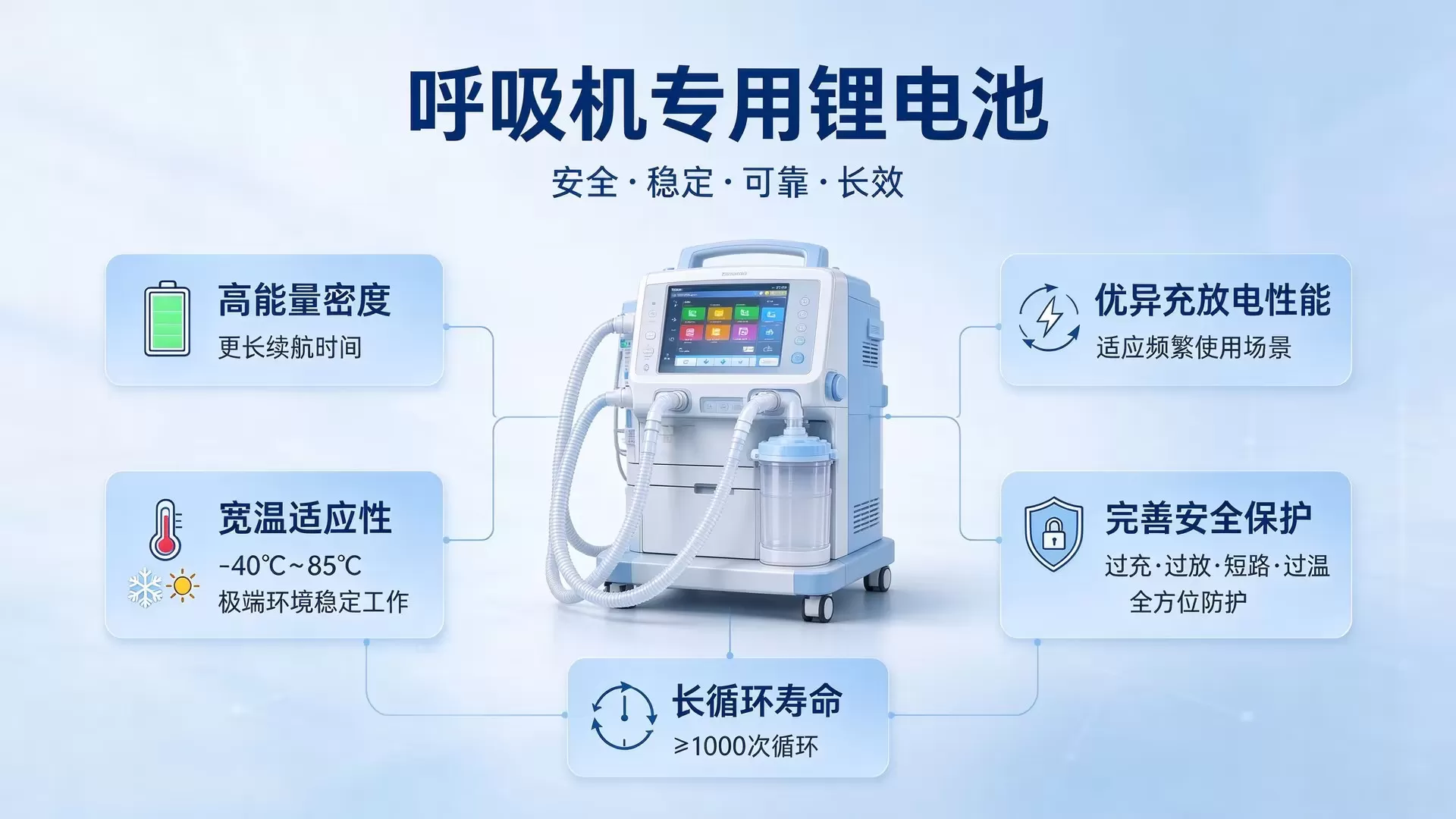 生命守护的动力基石: 倍特力聚合物电池,筑牢医用呼吸机底层安全防线 生命守护的动力基石: 倍特力聚合物电池,筑牢医用呼吸机底层安全防线