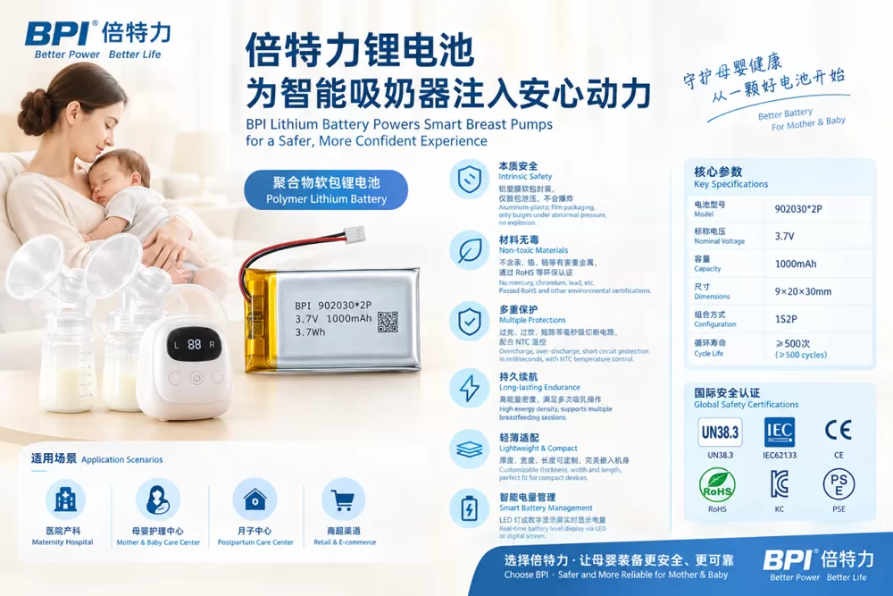 无声的守护：倍特力锂电池在智能吸奶器领域的技术价值