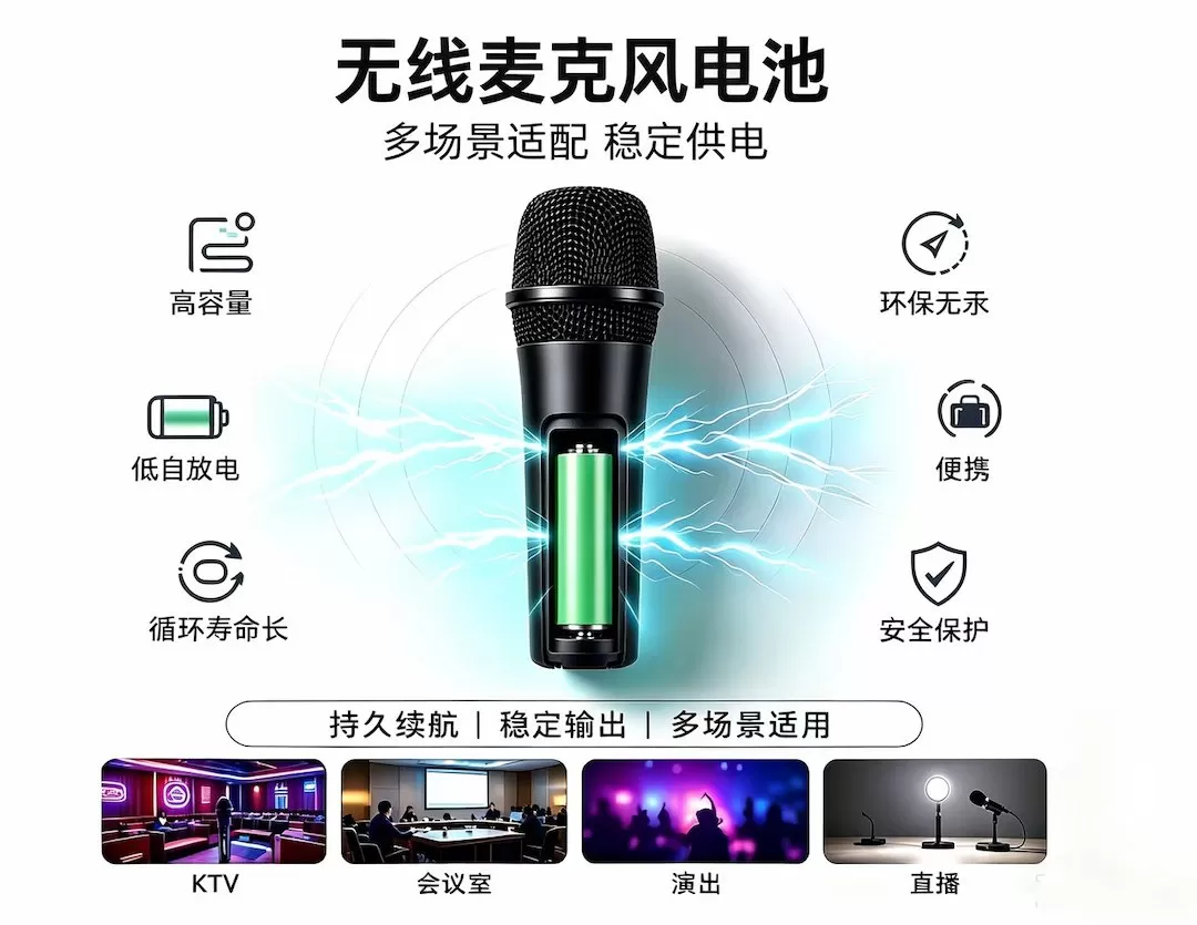 清晰拾音的“动力基石”：倍特力镍氢电池在无线麦克风领域的技术价值