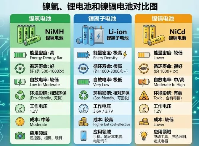 镍氢、锂电池和镍镉电池对比图.jpg 镍氢、锂电池和镍镉电池对比图.jpg